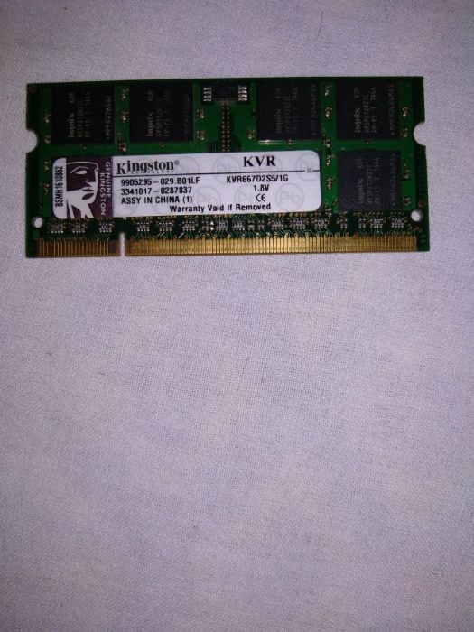 Memorie RAM Kingston 1 GB, DDR2, 667 MHz, pentru LAPTOP