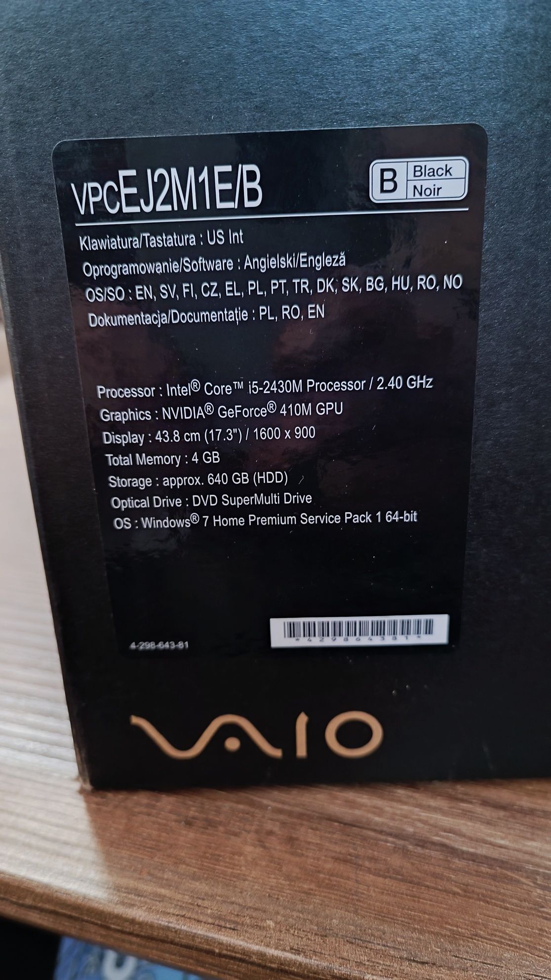 Laptop Sony Vaio 17 inch