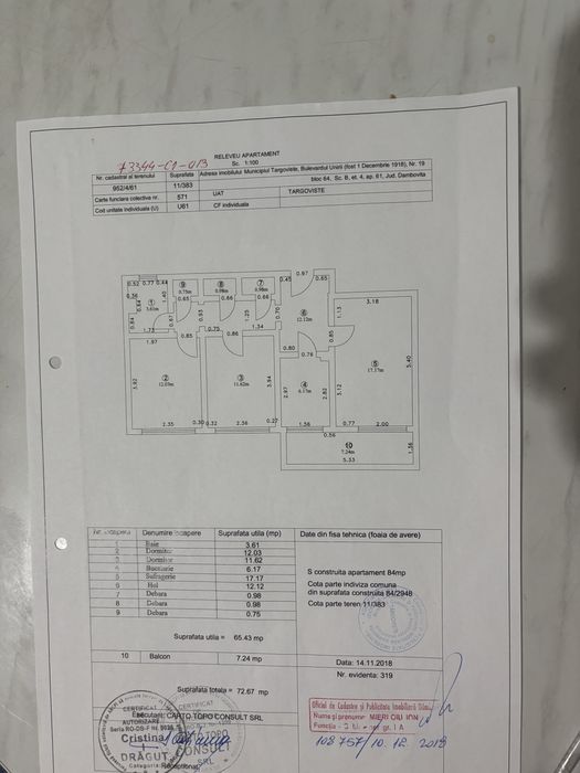 Apartament 3 camere Micro 6 Targoviste