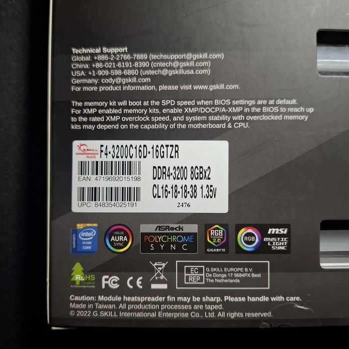 Оперативная память G.SKILL