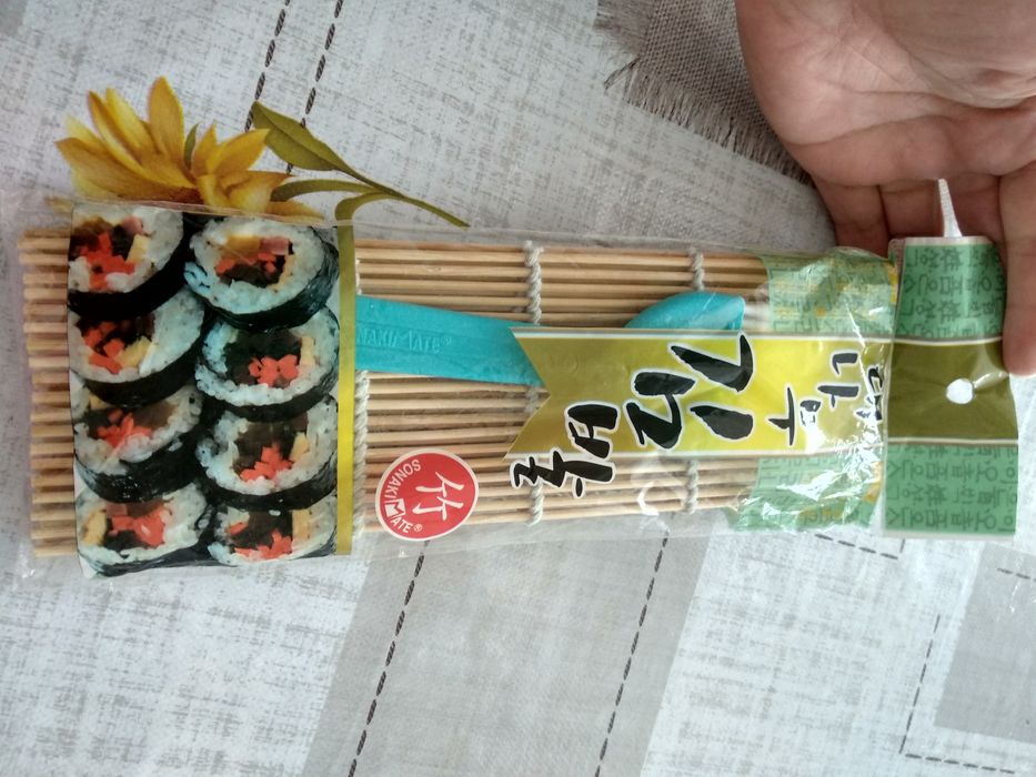 Корейский коврик со щеткой для роллов, кимпаб, наш адрес Сайрам центр