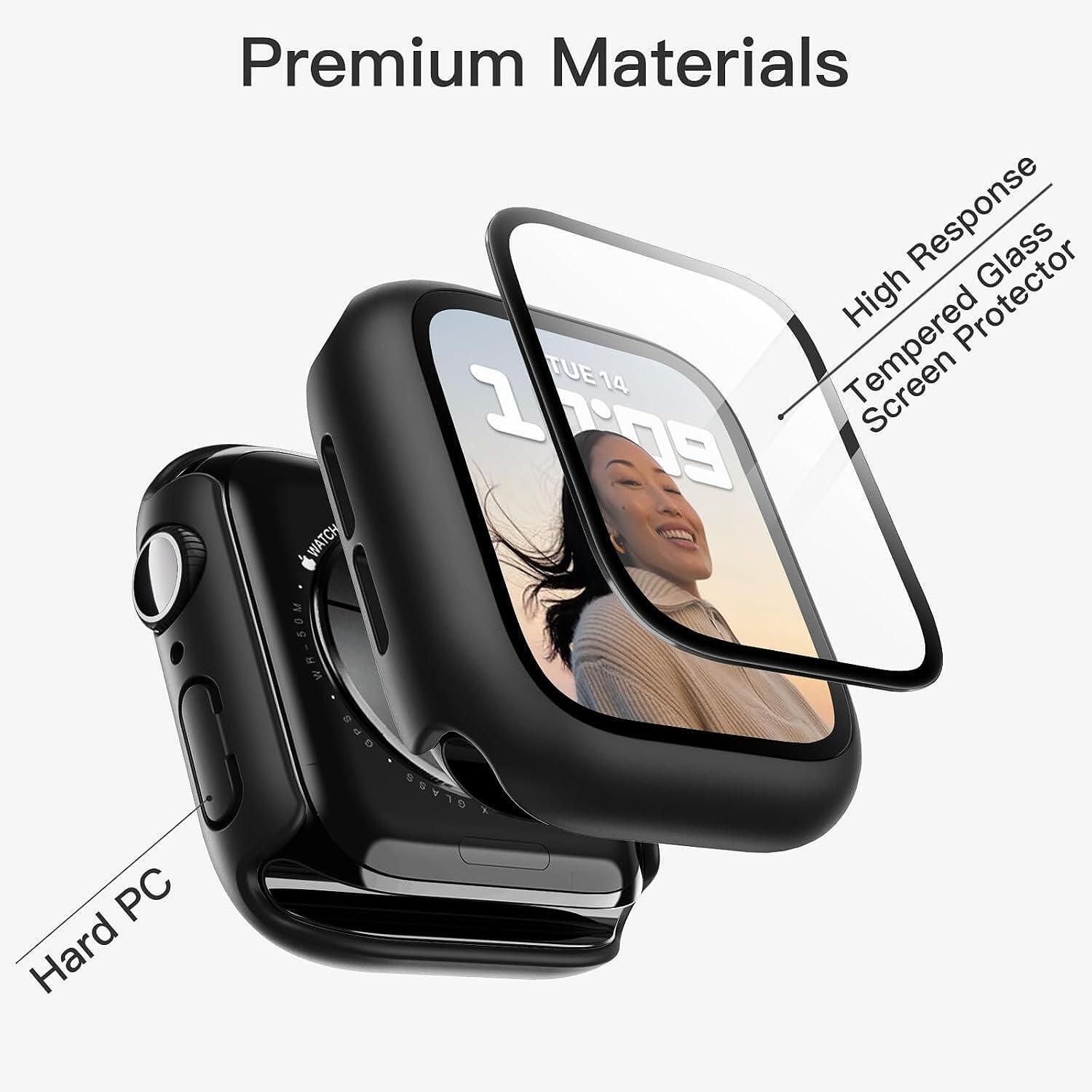 Кейс + Стъклен протектор за Apple Watch series 10 - 42mm и 46mm