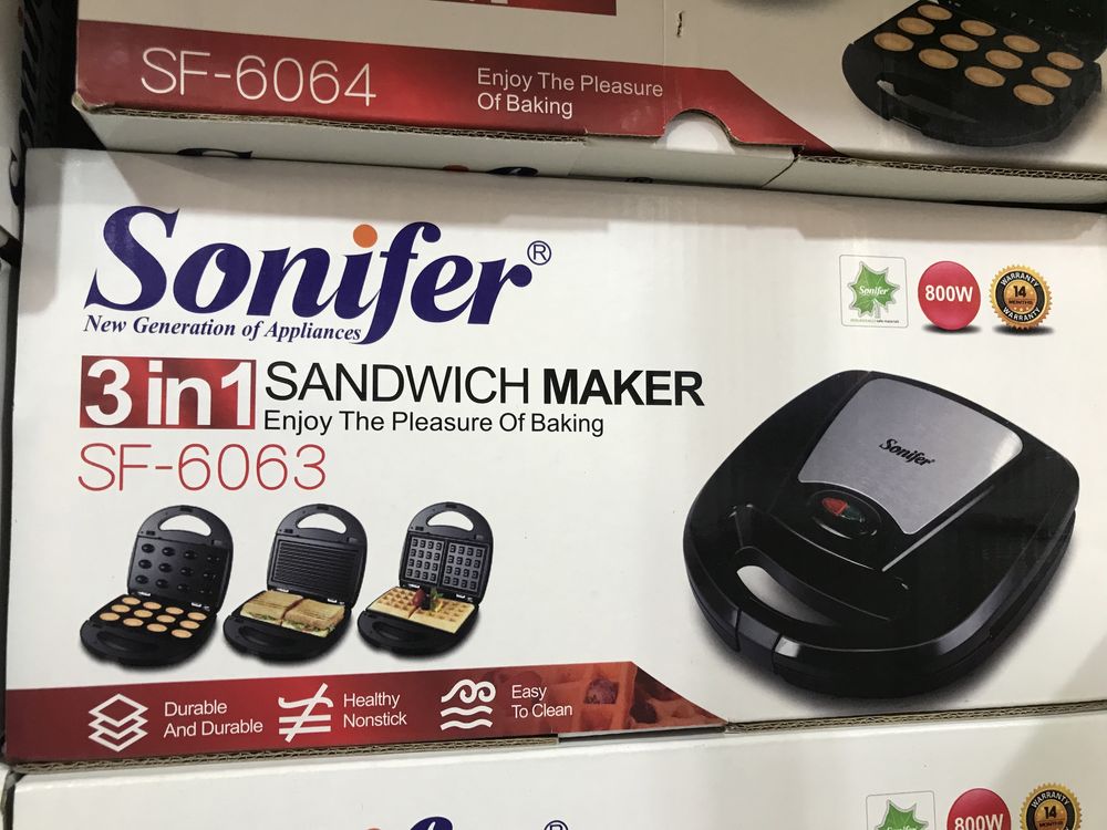 Наличи! 3в1 Sonifer Электрический тостер орешница Вафельница. Тостр