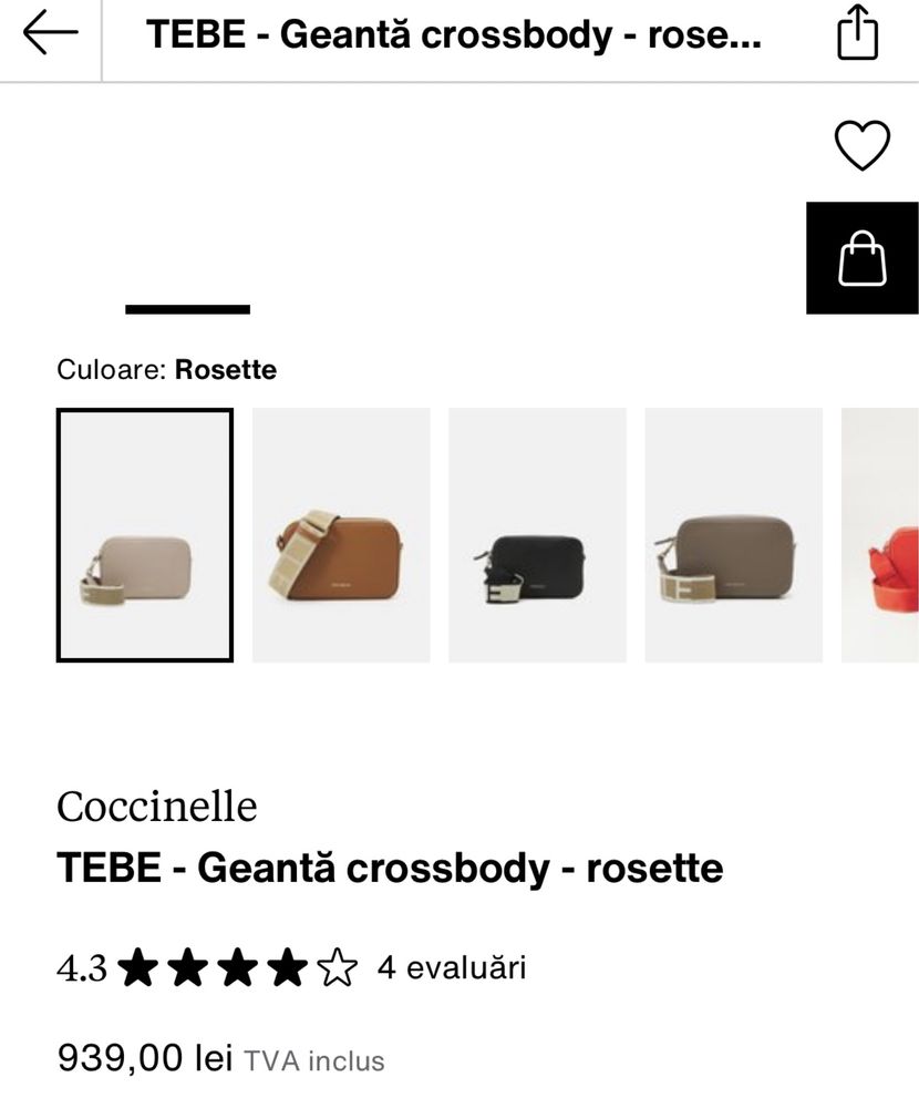 Geantă Coccinelle Tebe, noua cu eticheta