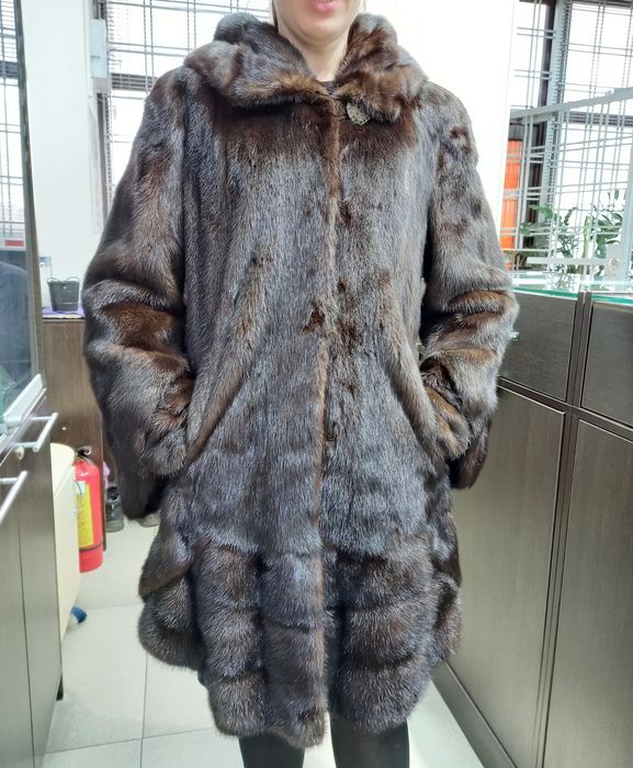 Норковая шуба 90см