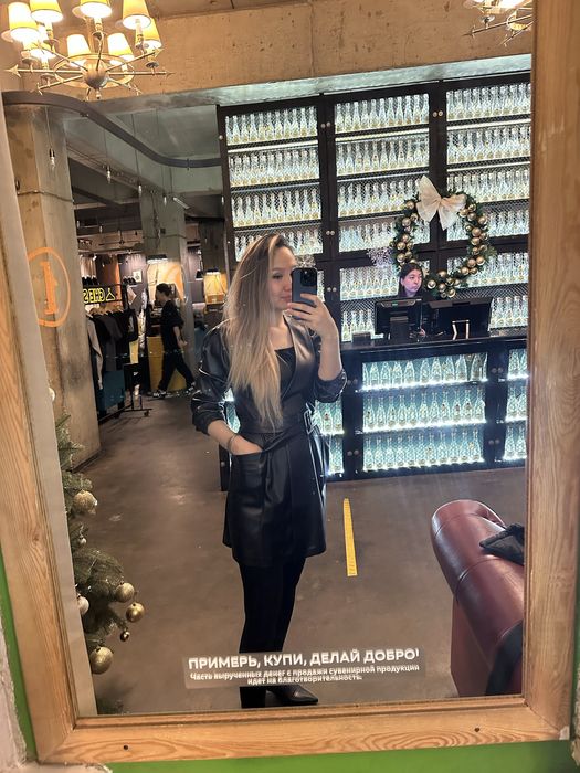 Красивое Кожаное платье