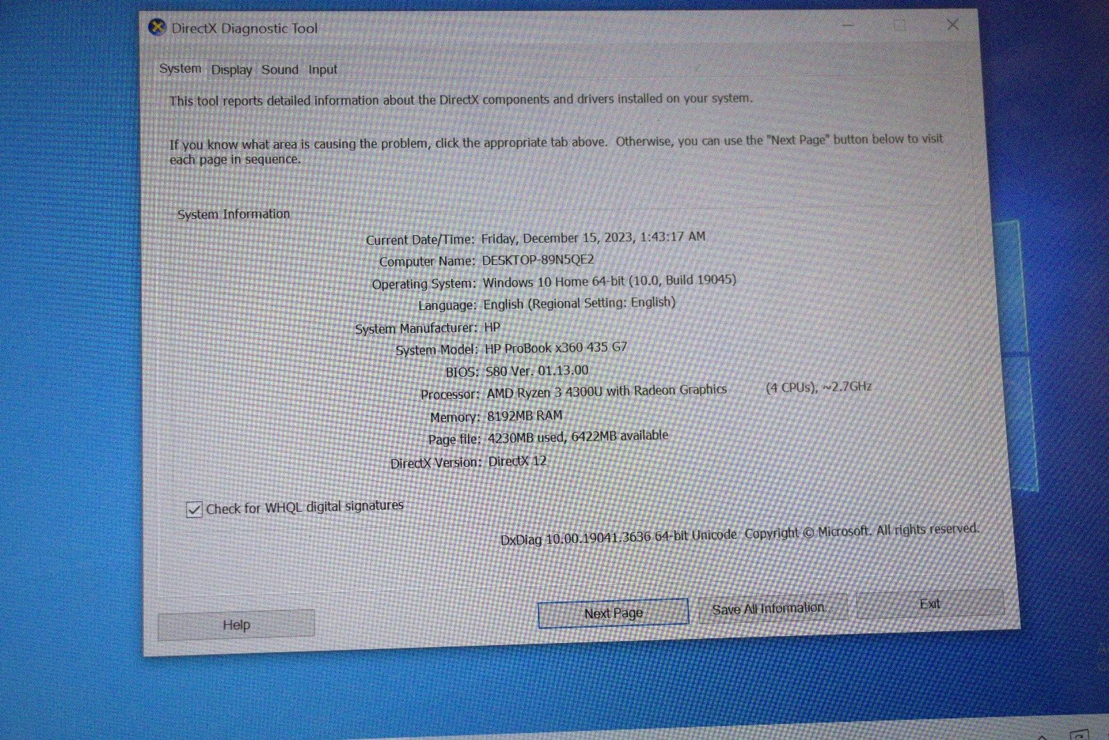HP ProBook X360 G7 ( tableta )