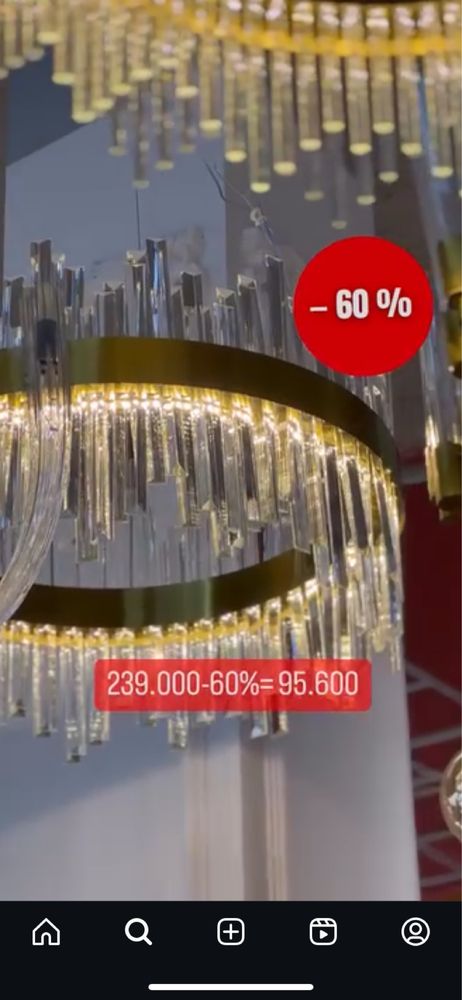 Продам новую , хрустальную люстру