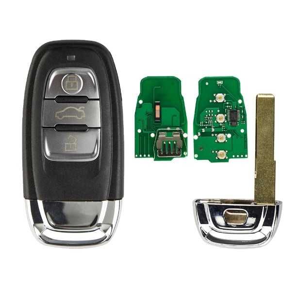 Смарт ключ с 3 бутона за Audi A4 B8 комплект (868 MHz)!