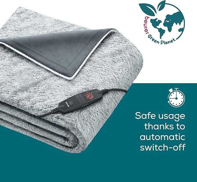 Електрическо одеало Beurer HD 75 Nordic Grey Green Planet 180х130 cm