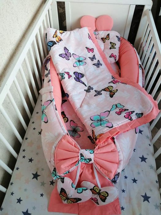 Set babynest (set babynest cu pernuta,paturica,salteluta interioara)