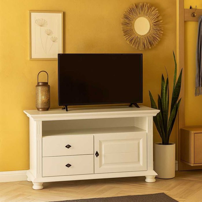 Comoda TV din lemn masiv Mona mica, 110×65×45 cm
