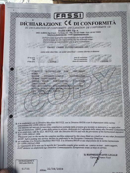 Container  AbrollKipper  cu macara FASSI