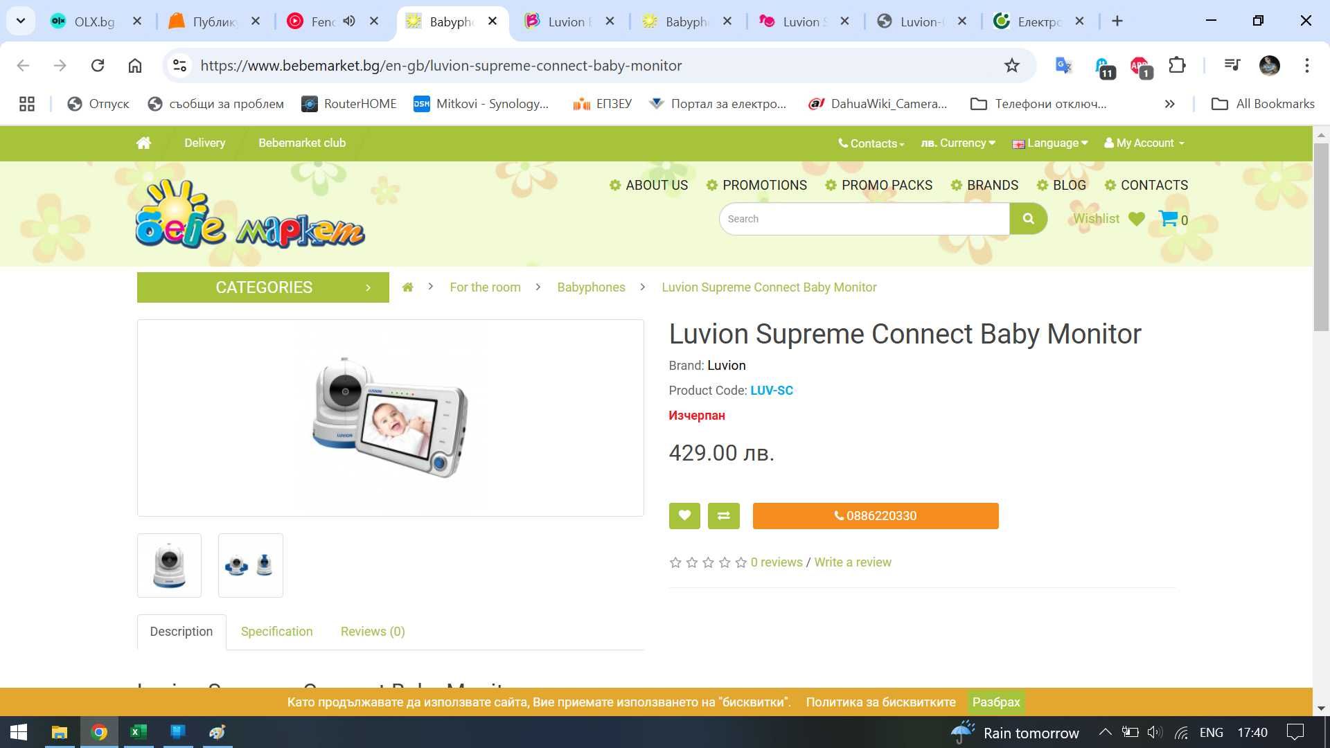 Бебефон Luvion Internet