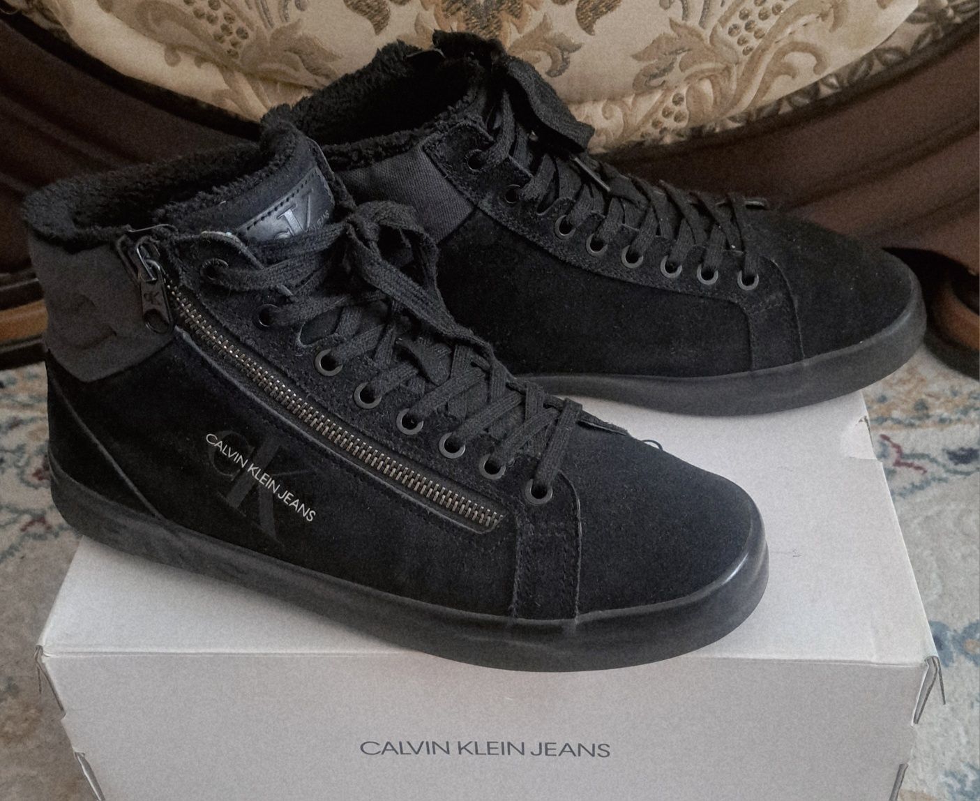 Ботинки Calvin Klein, оригинал, замша, размер 42