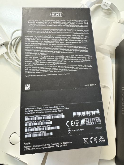 Телефон Apple iPhone 11 pro 512 GB черен , използван