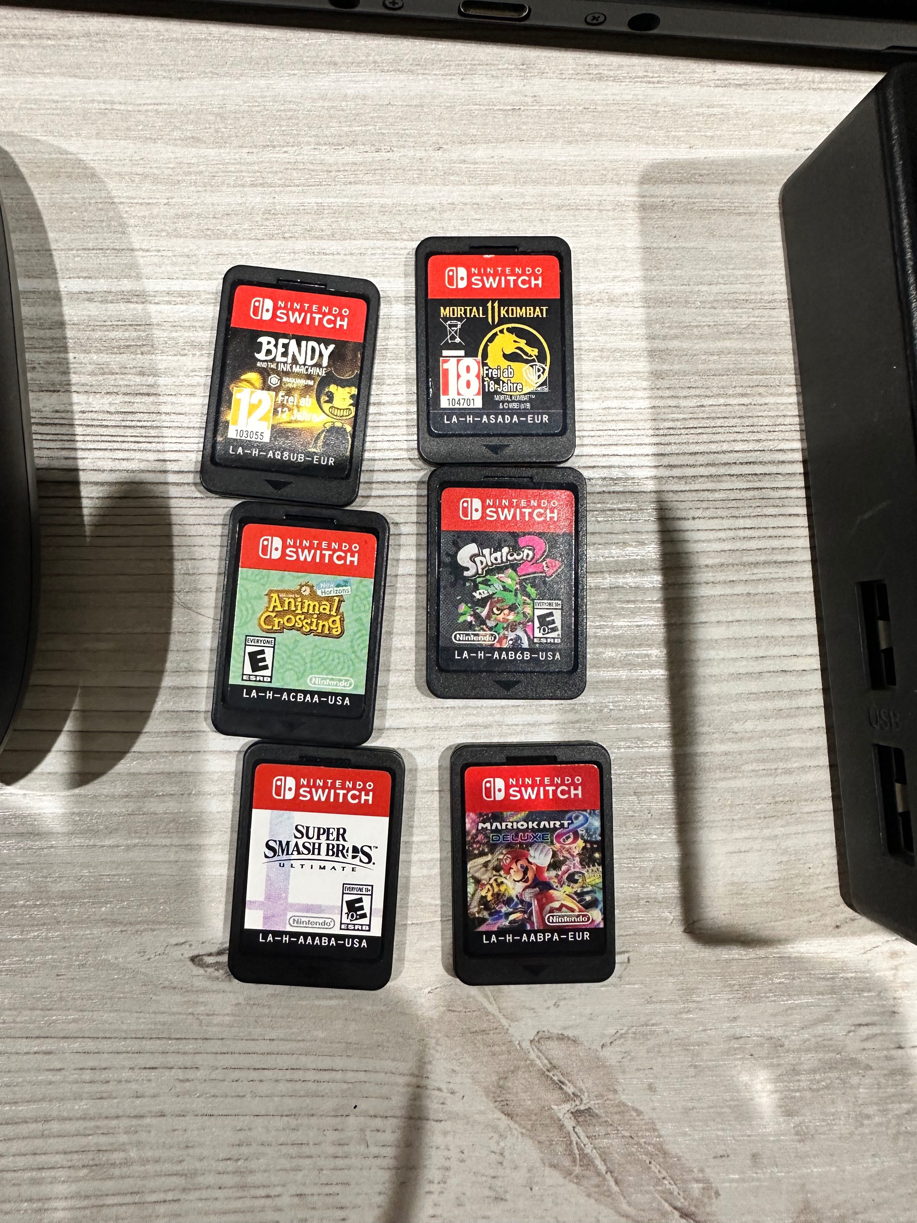 Nintendo Switch OLED + 6 игр + 256гб