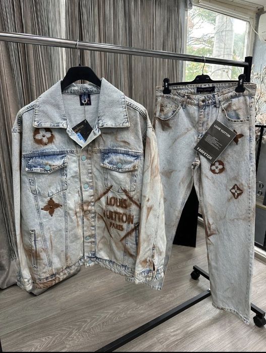 Set denim Louis Vuitton o – geacă + blugi, model rar