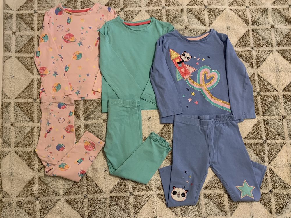 Set 3 bluze si 3 colanti, Mothercare, fete, 18-24 luni, 92 cm