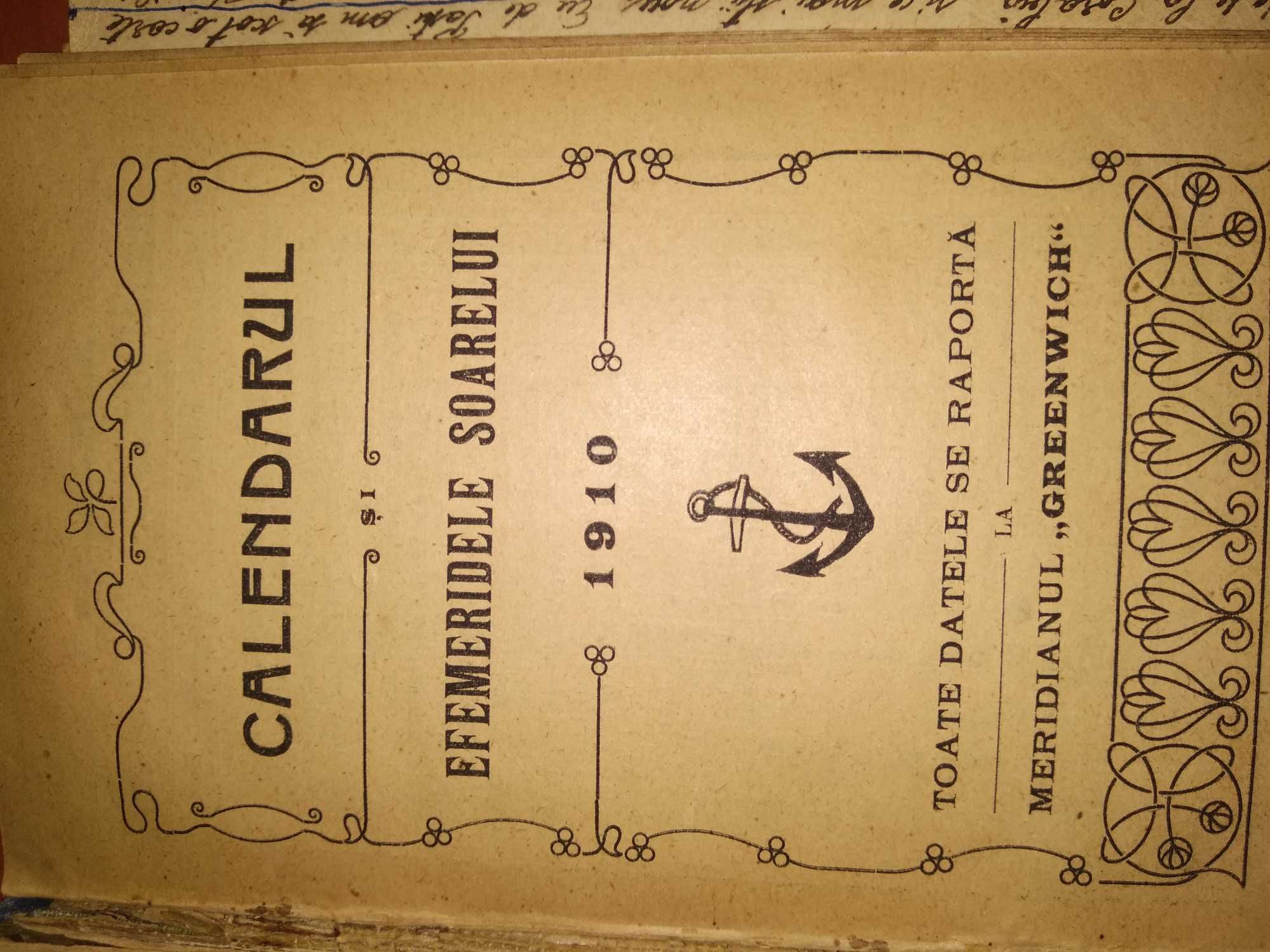 Calendar maritim din 1910 pentru colecționari