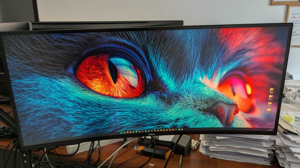 34" DELL UltraSharp U3419W извит ултраширок монитор (curved ultrawide)