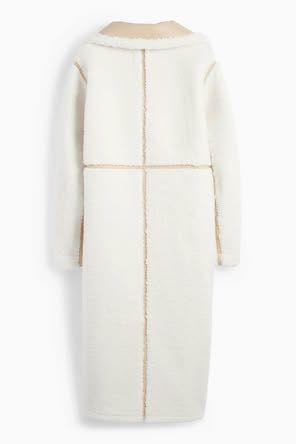 Palton din piele shearling falsă C&A