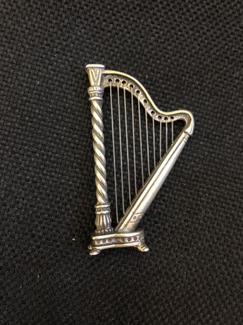 Miniatura harpa din argint