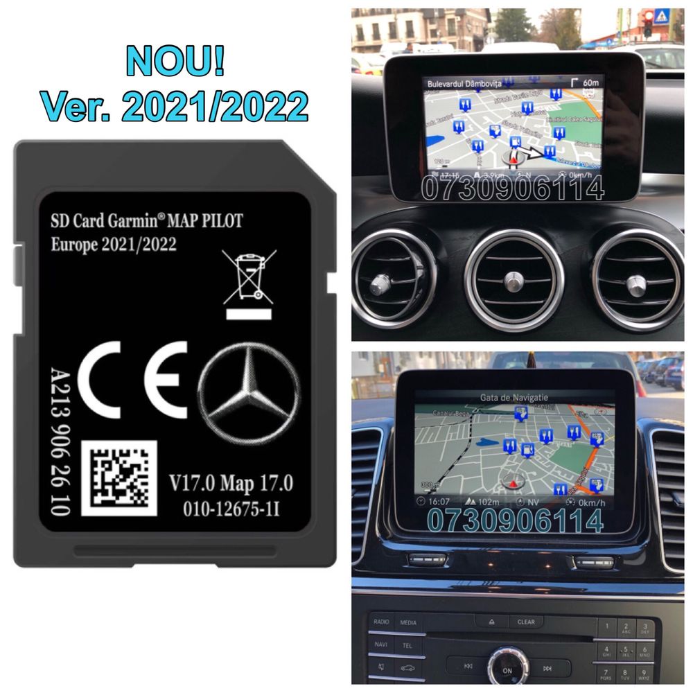 Mercedes GARMIN MAP PILOT Card Harti Navigatie C E V GLC GLK GLE 2022