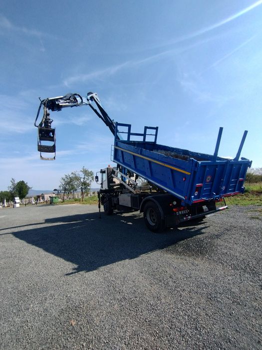 Iveco eurocargo basculabil și macara forestiera loglift Z