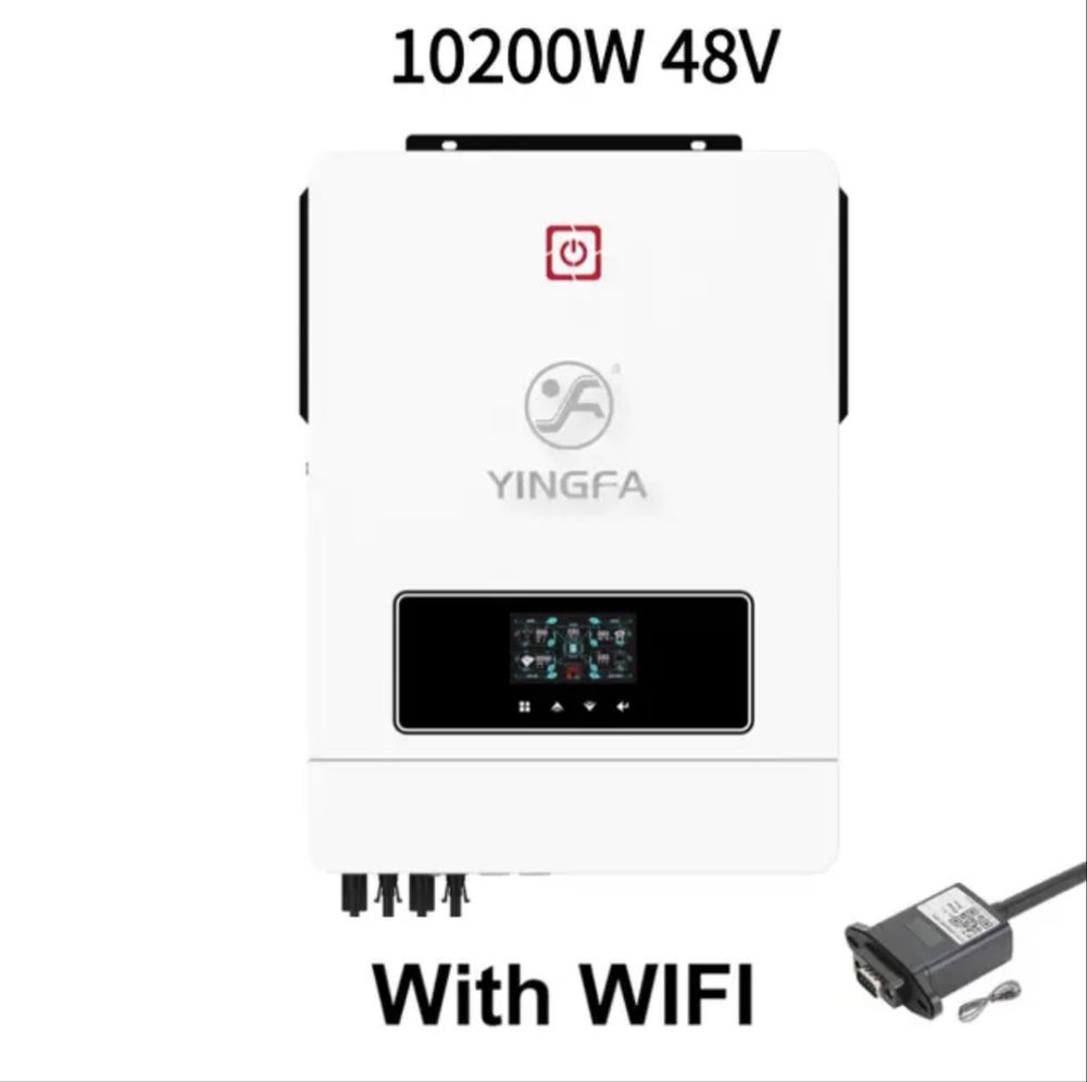 Гибридный солнечный инвертор YINGFA 10,2 кВт 48в, 220в, 500в WiFi