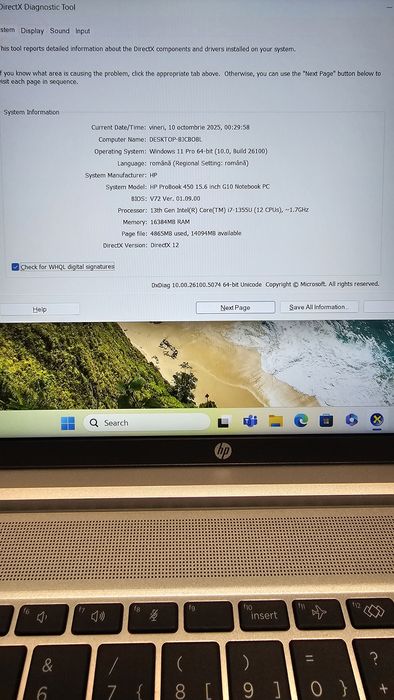 Laptop HP Probook 450 G10 intel i.7 1135U