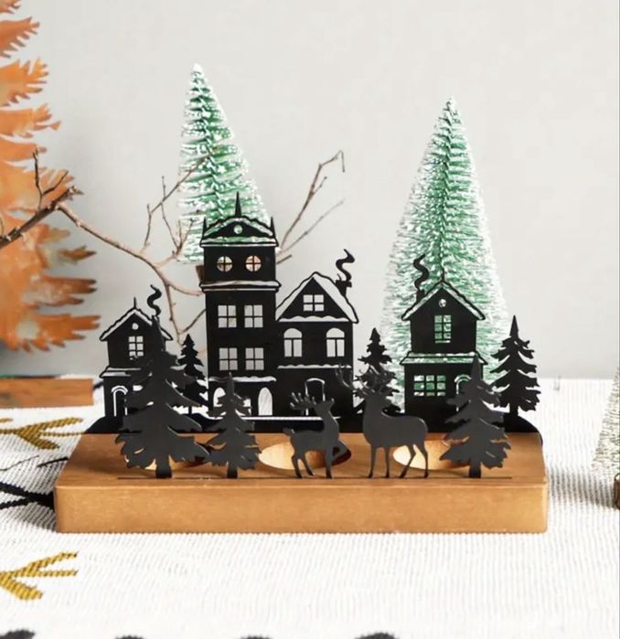 Коледна украса със свещи