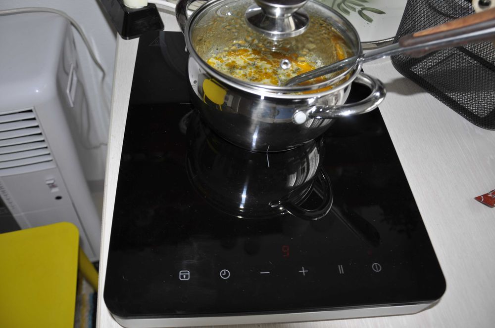 Свободно стоящ индукционен котлон в перфектно състояние.