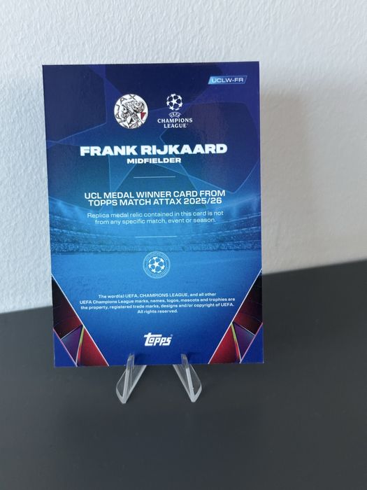 Cartonas Relic Frank Rijkaard Ajax Amsterdam Topps UCL 2025/2026