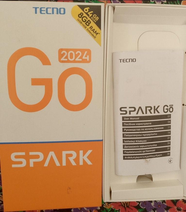 Продается телефон Tecno Spark go