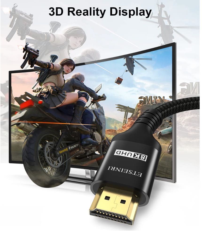 HDMI 2.1 Кабел 5M, 48Gbps Ultra High Speed HDMI Cable 4K 120Hz 8K 60Hz