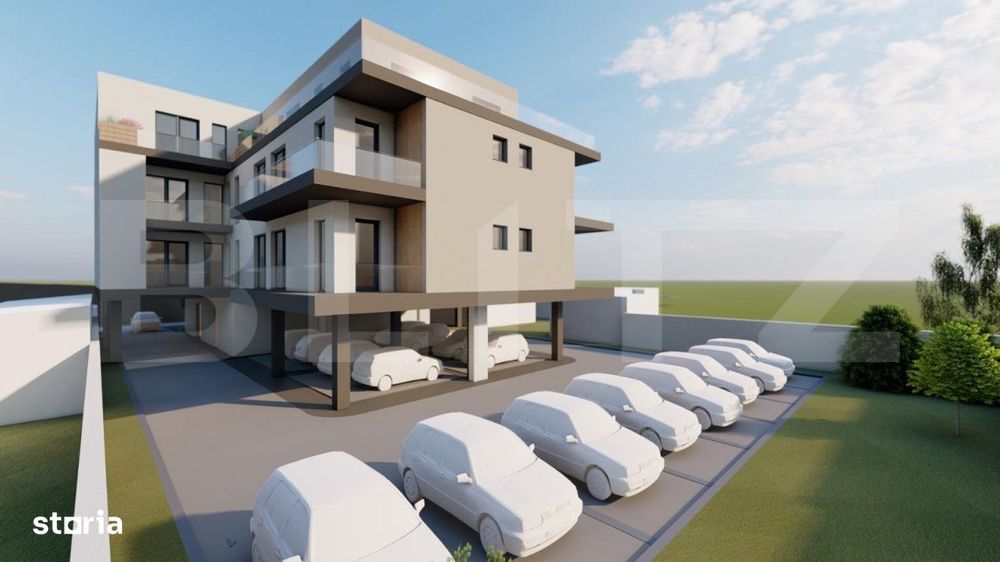 Apartament nou modern, 2 camere, centrala pe gaz si panouri fotovoltai