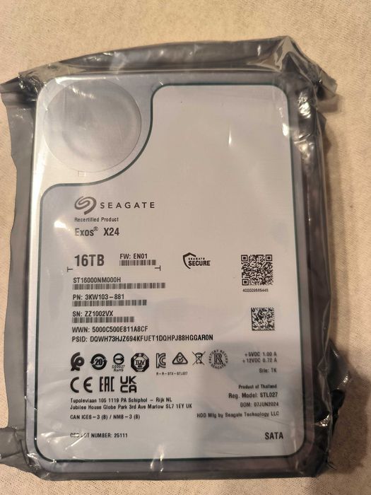 HDD Seagate 12TB 14TB 16TB 18TB 20TB 22TB Exos si IronWolf Pro