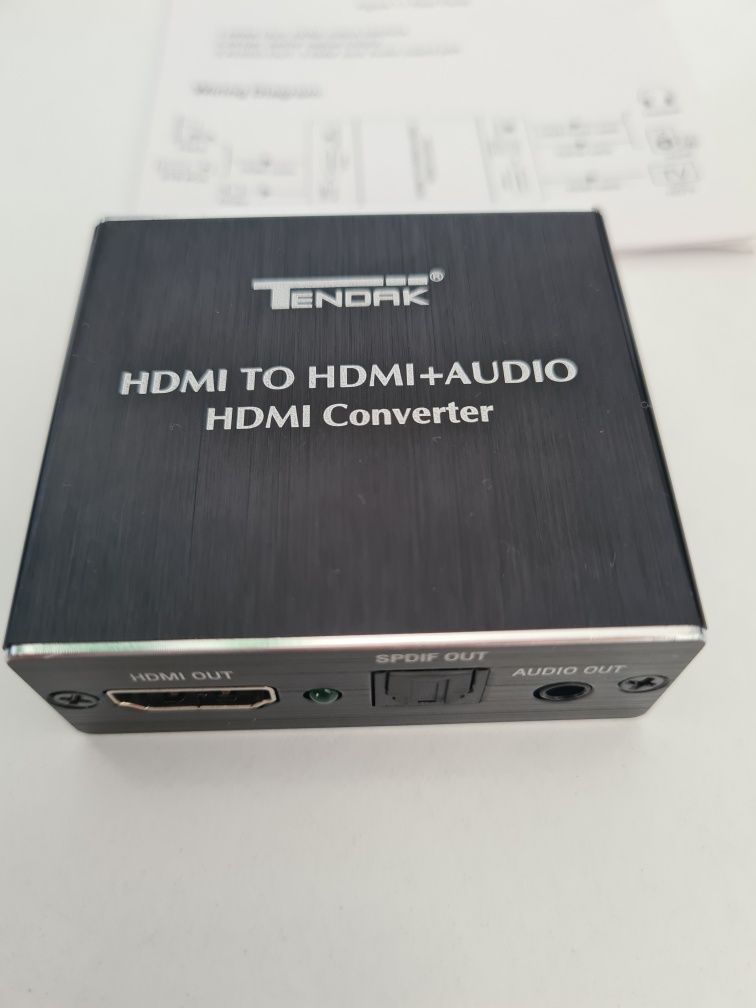 Convertor audio Hdmi la Hdmi+ audio toslink(optic) sau jack 3.5mm