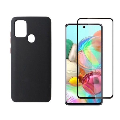 Samsung A52/A53/A54/A55 Husa Silicon Pre Case + Folie Sticla Curved 4D