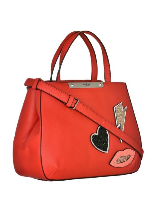 GUESS чанта с апликирани акценти с брокат