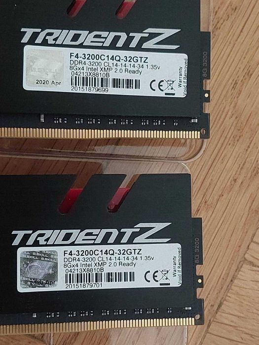 32GB DDR G.Skill TridentZ, 3200Mhz, CL14
