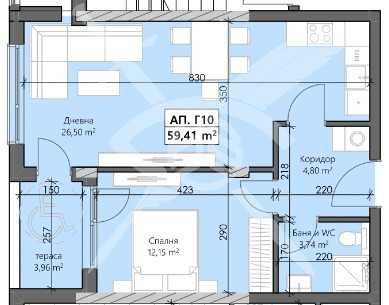 Двустаен апартамент Кършияка 403-14640