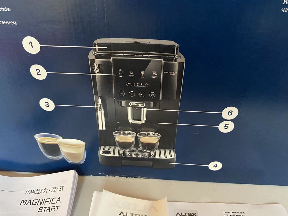 Aparat de cafea boabe DeLonghi magnifica start