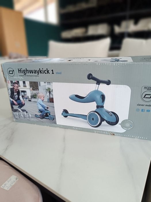 trotineta 2 in 1 Scott & Ride Highwaykick 1 forest -cu sezut
