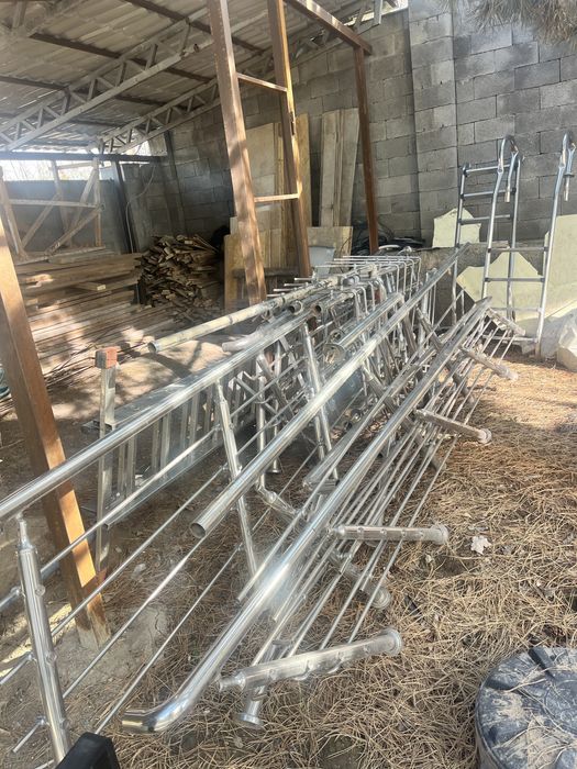 Перила из нержавеющей стали б/у