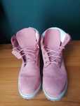 Bocanci roz Timberland din piele impermeabila