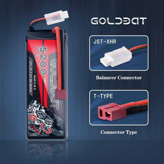 Baterii GOLDBAT Lipo plus de 5200 si 6200mah,pt radioamatorism,sigilat