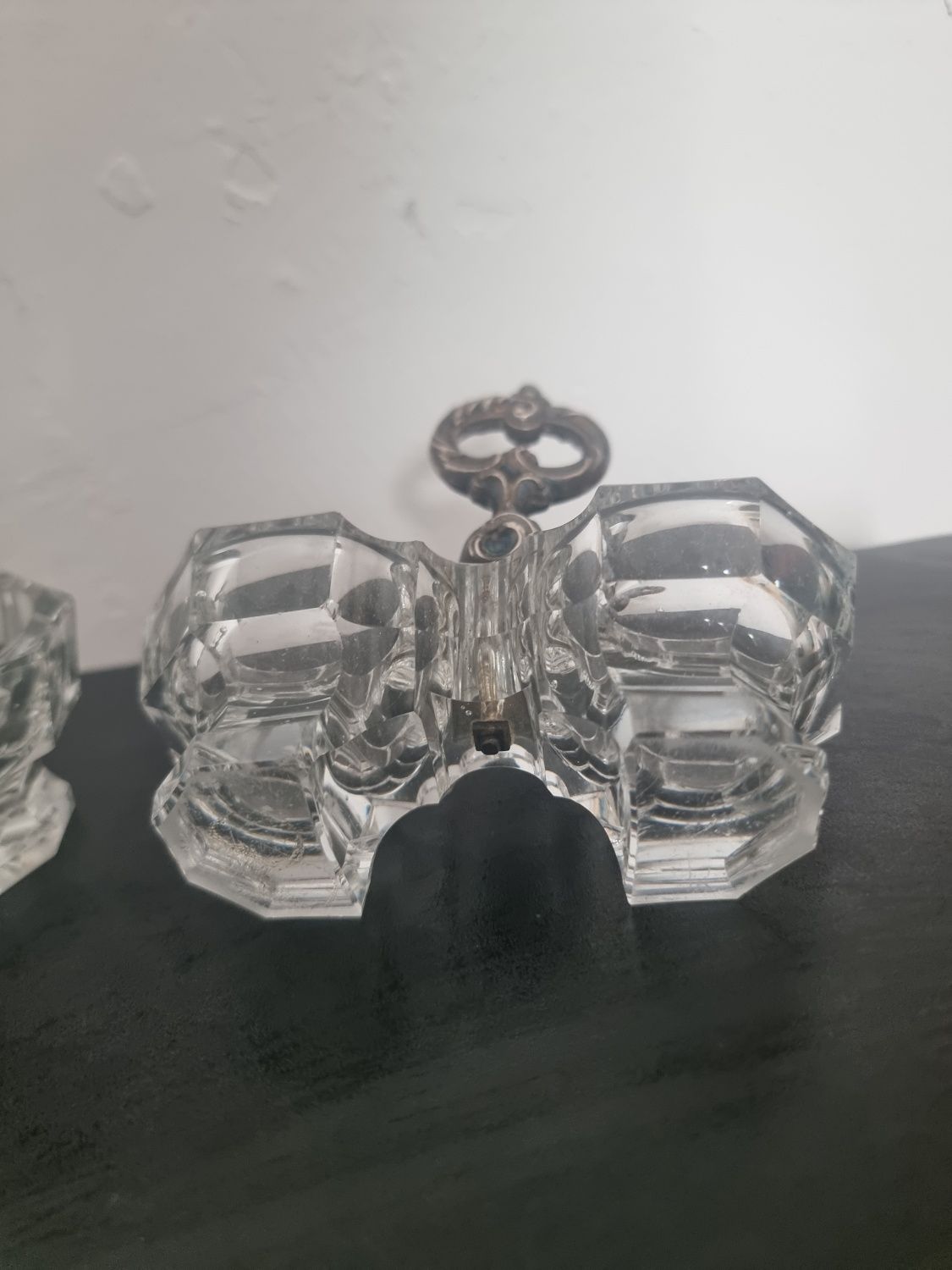 Solniță și piperniță din cristal