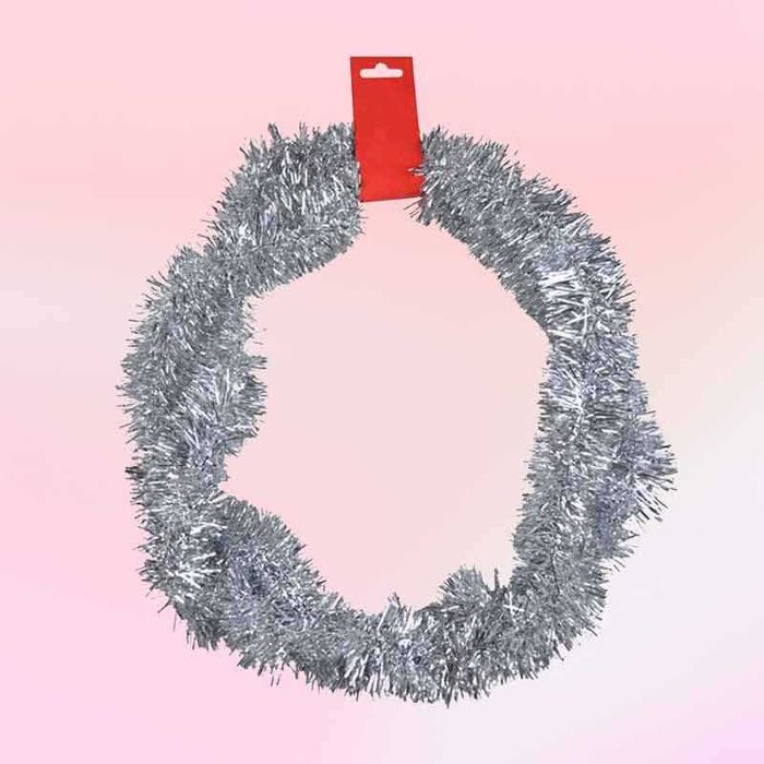 Коледна декоративна гирлянда 2 м, сребриста